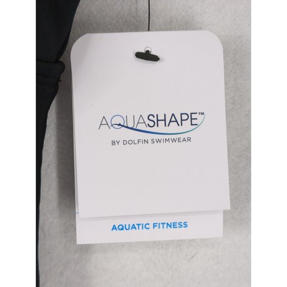 Dolfin Aquashape Swimsuit One Piece Tummy Control Floral Blue Black Womens 10 - Picture 4 of 9